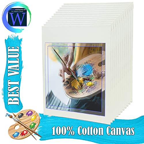 12x24 White Canvas Boards for Painting Bulk 12 Pack.Paint Canvases for Painting Art.Artist Blank Canvases for Painting 12x24 Canvas Panels.Quality Acid Free Primed Canvas Boards for Acrylic,Oil etc - size: 12x24 White
