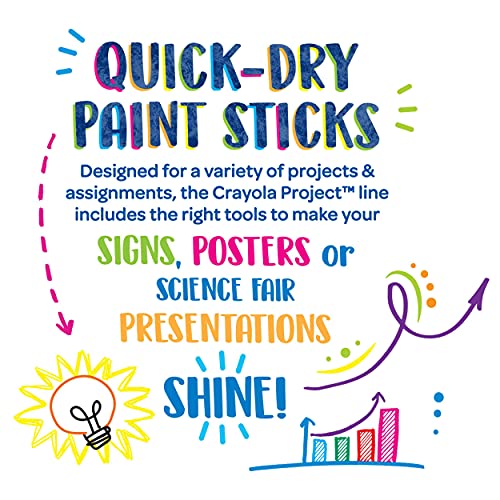Crayola Quick Dry Paint Sticks, Amazon Exclusive Colors, Paint Set for Kids, 12 Count - size: 1 Count (Pack of 12)
