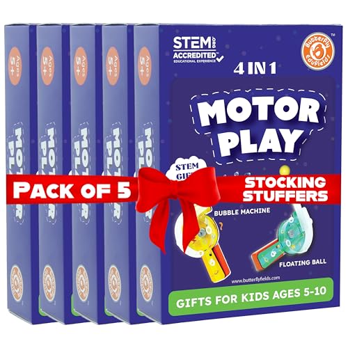 Butterfly EduFields 4in1 Motor Play Science Kit Pack of 5 | Best Birthday Return Gifts for Kids Ages 5 6 7 8 9 10 11 12 | STEM Toy | Reusable & Safe | Birthday Gift for Kids Ages 5+ - style: Motor Play Kit - Pack of 5