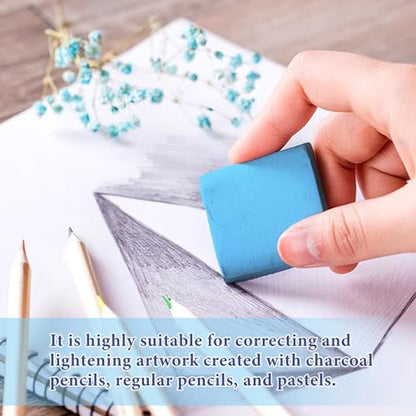 Smilo 8-Pack Blue Kneaded Erasers for Artists & Art Students, Soft Moldable Dust-Free Putty Eraser for Drawing Sketching, No Smudge Reusable Art Eraser with Storage Case - color: Blue