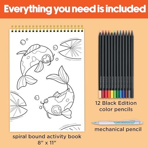Faber-Castell Anime Drawing Kit: Japanese Adventures Edition | Step-by-Step Instruction Book with 20 Practice Pages, Color Pencil Set & Drawing Supplies for Kids, Summer Craft Supplies (1 Book) - style: Japanese Adventures Edition