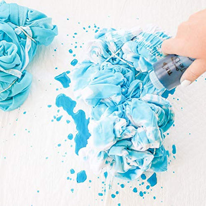 Tulip One-Step Tie-Dye Kit Mermaid, Party Activity, Permanent Fabric Dye, Vibrant Colors, Easy Clean-up, Makes 10 Bottles, Includes 5 Bonus Refill Packs, 8 Fun Techniques Included - color: Mermaid