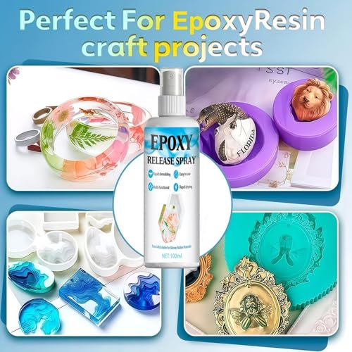 Resin Mold Release Spray,100ml Fast-Drying Smooth Removal,Professional Wax Demolding Spray - for Candle Wax Plaster DIY Crafts Art Projects Casting