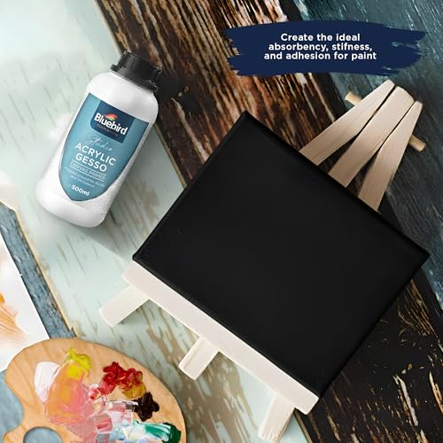 BLUEBIRD Studio Acrylic Gesso - Liquid Gesso Primer for Arylic Painting, Surface Prep Medium (Black, 16.9 Fl Oz) - color: Black, size: 16.9 Fl Oz (Pack of 1)