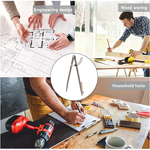 20 inch Compass for Woodworking, Compass for Geometry, Precision Woodworking Compass with Wing Divider and Pencil Holder, Large Compass for Geometry, Woodworking Compass, Drafting, Drawing Compass - size: 20in