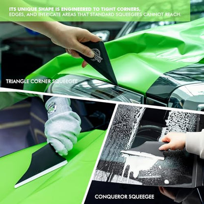 FOSHIO Vinyl Wrap Tool Kit - Professional PPF, Window Tint & Car Wrap Tools Set, Includes Bulldozer/Mini/Corner/Felt Squeegees, Scrubber, Tint Brush, Craft Knives, Plastic Blades for Car Wrapping