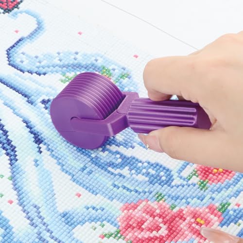 Diamond Painting Roller, Pressure Roller for Diamond Art Canvas, Flatten and Secure Diamonds Easily, DIY Diamond Painting Accessories - color: Purple