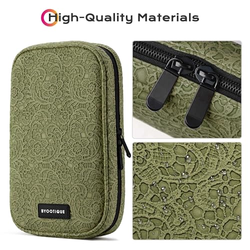 BYOOTIQUE Travel Makeup Brush Holder Bag Cosmetic Brush Organizer Rococo Green - color: Rococo Green