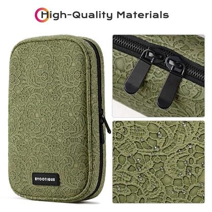 BYOOTIQUE Travel Makeup Brush Holder Bag Cosmetic Brush Organizer Rococo Green - color: Rococo Green