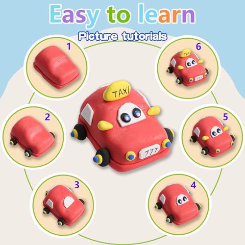 EDIFON Air Dry Clay Kit, 36 Colors Modeling Clay with Tools, Ultra Light, Safe and Non-Toxic, Ideal Gift for Kids (36 Colors+ Tools) - color: 36