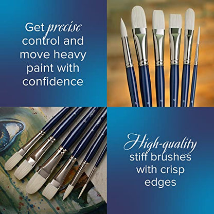 Silver Brush Bristlon Script Liner Long Handle Brush, Synthetic Bristle, Cobalt Blue, Size 2 - size: 30x1x1 cm