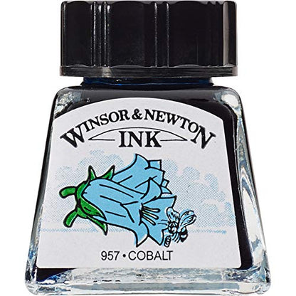 Winsor & Newton Drawing Ink, 14ml Bottle, Cobalt - color: Cobalt, style: 14ml Bottle