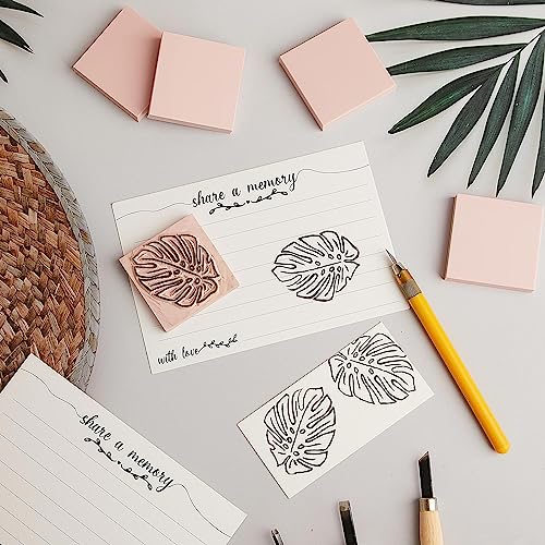 Frienda 12 Pcs 2" X 2" Rubber Carving Blocks Linoleum Blocks for Printmaking, Stamp Making, DIY Crafting, Scrapbook, Painting, Soft and Easy to Carve (Pink) - color: Pink