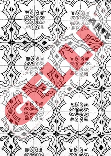 Gelli Arts Image Transfer Printables Lisbon Tiles - 20 Tile Images Included, Use Gel Plates, Great for Teachers and Students of All Ages - color: Image Transfer Printables - Morrocan Tiles