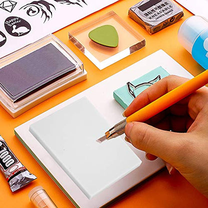White Craft Foam Block for DIY Rubber Stamping Card Making Scrapbooking Cuttable Lightweight Art Supply - color: White