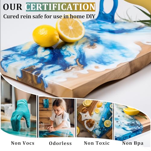 2 Gallon Crystal Clear Epoxy Resin Kit, High Gloss & Bubbles Free Resin Supplies for Art Coating Casting Craft DIY Wood, Jewelry Making, Molds - size: 2 Gallon