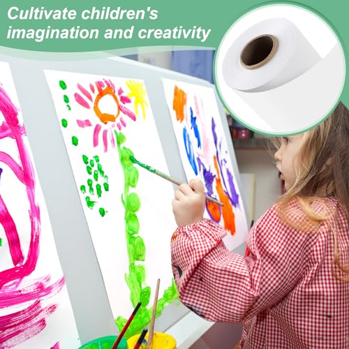 Phinus Craft Paper Roll 15''×1200'', Industrial-Grade Kraft Paper Roll, White Easel Paper Roll for Kids for Moving, Gift Wrapping, Wall Art, Table Runner, Floor Covering, Packing, Bulletin Board Paper - size: 15"×1200"