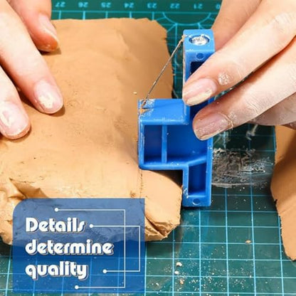 Clay Cutting Wire & Corner Trimmer Tool Set Stainless Steel Pottery Craft Knife for Sculpting Wedging and Shaping Clay (M) - size: M