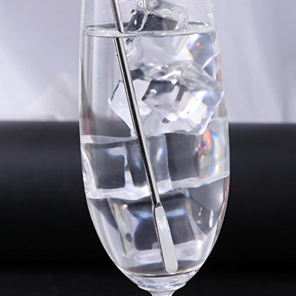 5 pcs Stainless Steel Coffee Beverage Stir Sticks Cocktail Stirrers Drink Swizzle Stick 7.4" Swizzle Stick Picks Tools - color: Silver-5 Pieces