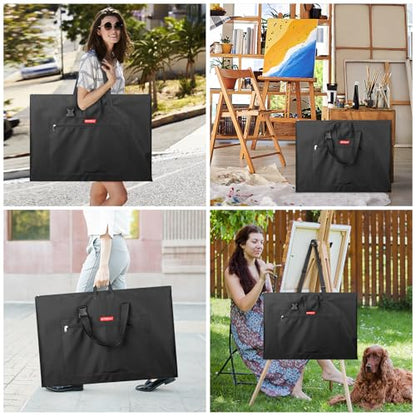 GOTIDEAL Large Art Portfolio Bag, 24x36 Inches Waterproof Art Portfolio Case with Shoulder & Handle Carry, Storage Carrying Bag for Professional Artwork Sketch Drawing Canvas Photography Poster - size: 24"x36"