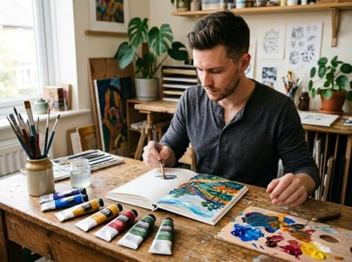 RENDR Hardbound Sketchbook 8.5x11, Bleed-Proof Paper for Alcohol Markers, Copic and Ink | 180 GSM, No Show-Thru, 48 Sheets