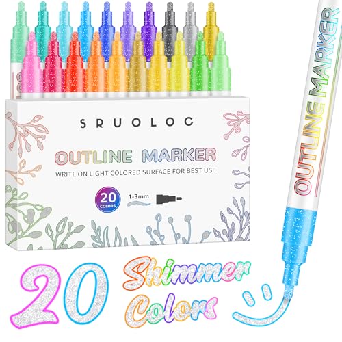 SRUOLOC Acrylic Paint Markers for Rock Painting - color: 20 Multicolor