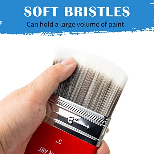 Falling in Art Filbert Paddle Paint Brush, Scale Brush for Oil and Acrylic Paints,1 Inch - color: Filbert, size: 1''