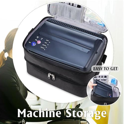Tattoo Carrying Case Tattoo Supplies Organizer Tattoo Kit Case for Tattoo Equipment Portable Tattoo Supplies Travel Storage Bag for Tattoo Stencil Printer, Tattoo Ink, Tattoo Equipment, Bag Only
