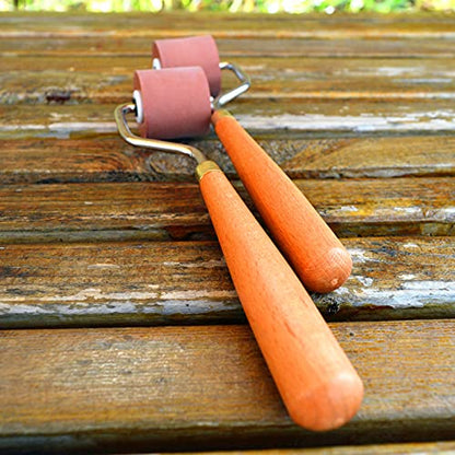 BANLTRE Rubber Brayer Roller for Printmaking, Ideal for Anti Skid Tape Construction Tools, Print,Craft Stamping Brayers for Wallpapers and Scrapbooks (0.4") - size: 0.4"