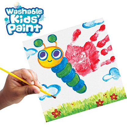 Crayola Washable Kids Paint Set & Paintbrush, Painting Supplies, 18 Count