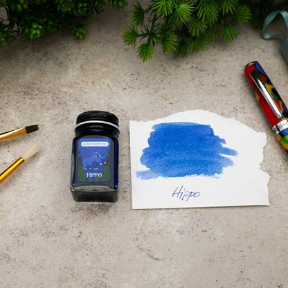 Monteverde Jungle Fountain Pen Ink, 30ml, Hippo (Purple) | Animal-inspired fountain pen ink with bold color, smooth flow, and creative writing personality. - color: Hippo (Purple)