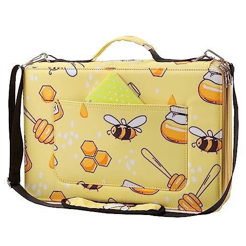Portable Colored Pencil Case 384 Slots Pencil case Organizer with Printing Pattern for Watercolor Pens or Markers, Pencil Case Organizer for Artist - color: Bee, size: 384