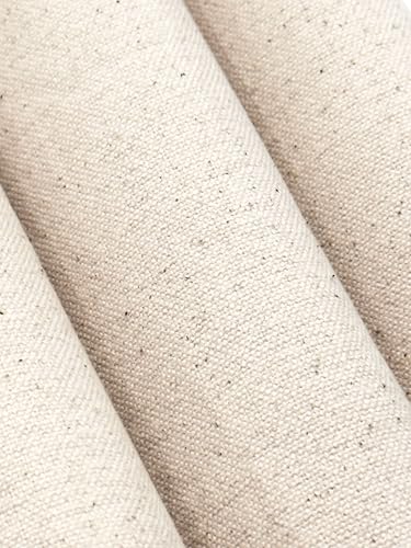 Eovea | Canvas Fabric | Cotton Duck | 100% Cotton | 10oz Heavy Weight | 60" Wide | Upholstery, Aprons, Cushion Covers, Drop Cloths, Backings (10oz, 1 Yard) - color: 10oz Natural, size: 1 Yard