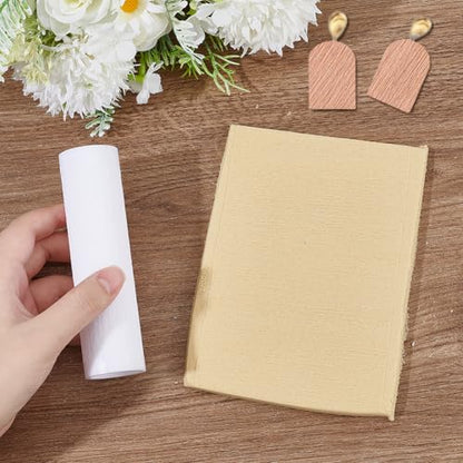 DELORIGIN Clay Texture Roller, Polymer Clay Roller Texture Roller 4.76" Texture Model Cutters Polymer Like Texture Sheets Accessories for Jewelry Making Earrings Necklaces Bracelets DIY Craft - color: Brushed
