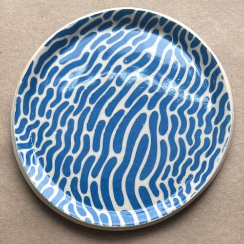 AMACO Ceramic Printing Ink, 8 oz. (236 mL), INK-26 Medium Blue Matte | Cone 05-10 Intermixable Ceramic Printing Ink for Screenprinting, Monoprinting, and More on Bisque and Unfired Clay - color: Ink-26 Medium Blue
