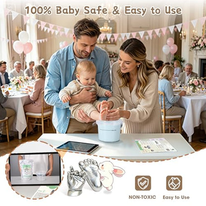 Sortnic Baby Casting Kit Hands and Feet Mold (4 Pack), Newborn Hand Footprint Baby Keepsake, 3D Plaster Hand Mold Casting Kit for Babies 0-9 Months, First Time New Mom Gifts, Baby Shower Birthday Gift