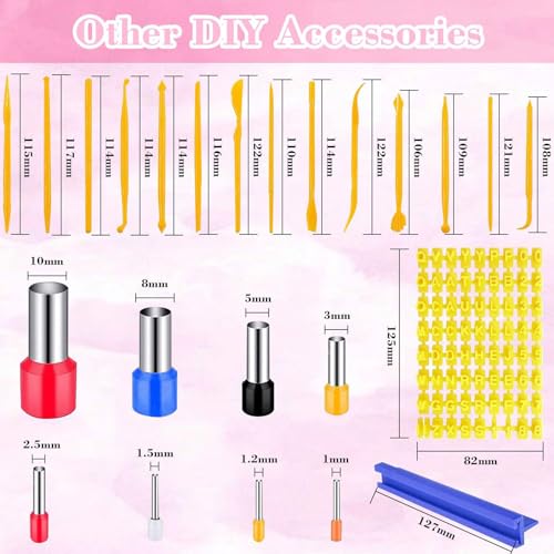 Fesorsi 800 Pcs Clay Earring Making Kit, 67 Polymer Clay Molds Stainless Steel, Polymer Clay Tools with 8 Circle Cutters, 1 Clay Letter Stamps and 710 Pcs Earring Accessories for DIY Jewelry - color: Steel 67 Shapes