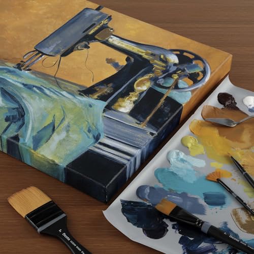 The Edge Eco-Friendly Recycled Cotton Stretched Canvas for Painting - 16x20 Box of 3 - Medium-Textured, Triple Acrylic Primed All Media Painting Canvas, 320gsm, 1-1/2 in. Deep Pine Stretchers - size: 16x20 in