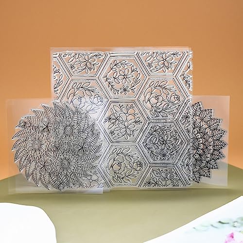 Premium Silicone Texture Stamp Sheets for Polymer Clay Jewelry and Clay Earrings - Set of 3 Floral and Unique Patterns - Easy to Use and Clean (Group 4) - color: Group 4