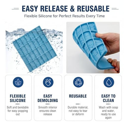 Domino Mold for Resin Domino Mold for Epoxy Candy Clay Chocolate Mould 28 Cavities Silicone Mould Pendant Epoxy Cake Jewelry Making Tool(Classical,Blue) - size: Classical