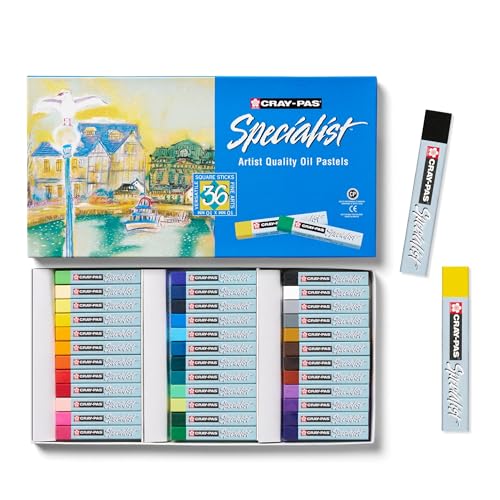 SAKURA ESP36 36-Piece Cray-Pas Specialist Colors May Vary Oil Pastel Set - size: 1 Count (Pack of 36)