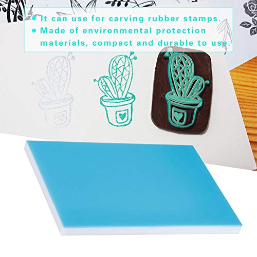 18 PCS Rubber Stamp Carving Blocks, 4"x6" and 2"x2" Assorted Sizes Soft Carving Blocks for Linocut Printmaking, Stamp Making, DIY Crafts & Art Projects