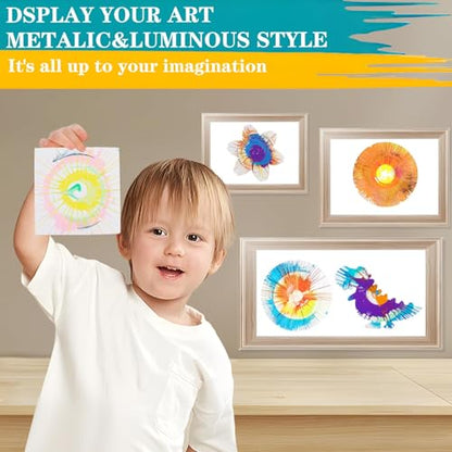 Wings Giant Paint Spin Art Machine Kit for Kids, Paint Spinner with Splatter Guard, Thicker Painting Spinner Arts & Crafts Birthday Gifts for 6-12 Years Old Boy, Girl