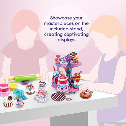 Drama Planet Mini Dessert Clay Kit for Kids, Make & Display Clay Treats | Air Dry Clay, Create & Display Clay Creations, Art Activities, Great Gifts for Girls