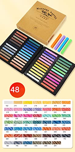 YYMIYU Neutral Color Chalk Pastels for Professional Artist 48 Colour - color: 48 Colour