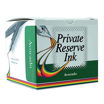 Private Reserve Premium Fountain Pen Ink, 60ml Bottle, Avocado | Premium fountain pen ink with smooth flow, rich color, and reliable everyday writing performance. - color: Avocado