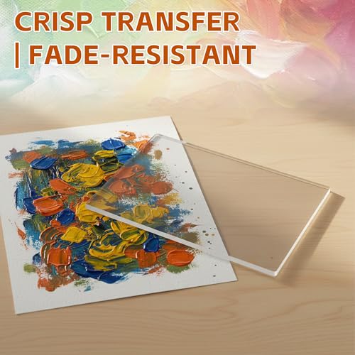 bimiti 6-Pack Gel Printing Plates 8"x10" – Reusable Monoprinting Supplies for Artists & Crafters, Easy Clean Gel Plate for Card Making, Scrapbooking, Mixed Media & DIY Crafts