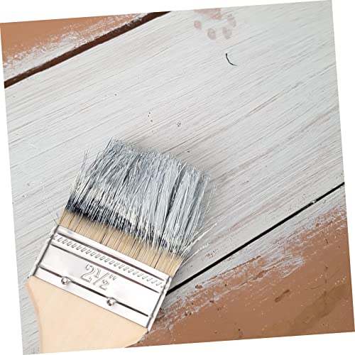 5pcs Oil Paint Brush Fine Detail Set Bristle Brush Set for Oil Painting Wooden Handle Paint for Furniture Watercolor Painting