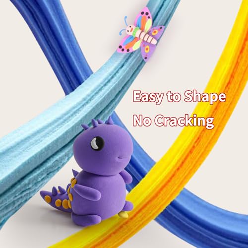 EDIFON Air Dry Clay Kit, 36 Colors Modeling Clay with Tools, Ultra Light, Safe and Non-Toxic, Ideal Gift for Kids (36 Colors+ Tools) - color: 36