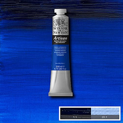 Winsor & Newton Artisan Water Mixable Oil Colour, 6.75-oz (200ml), French Ultramarine - color: French Ultramarine, style: 6.75-oz